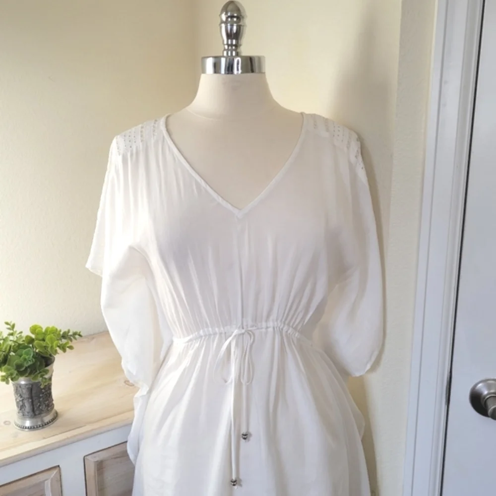 Fortune Swimwear White Swim Coverup S/M - Picture 2 of 4